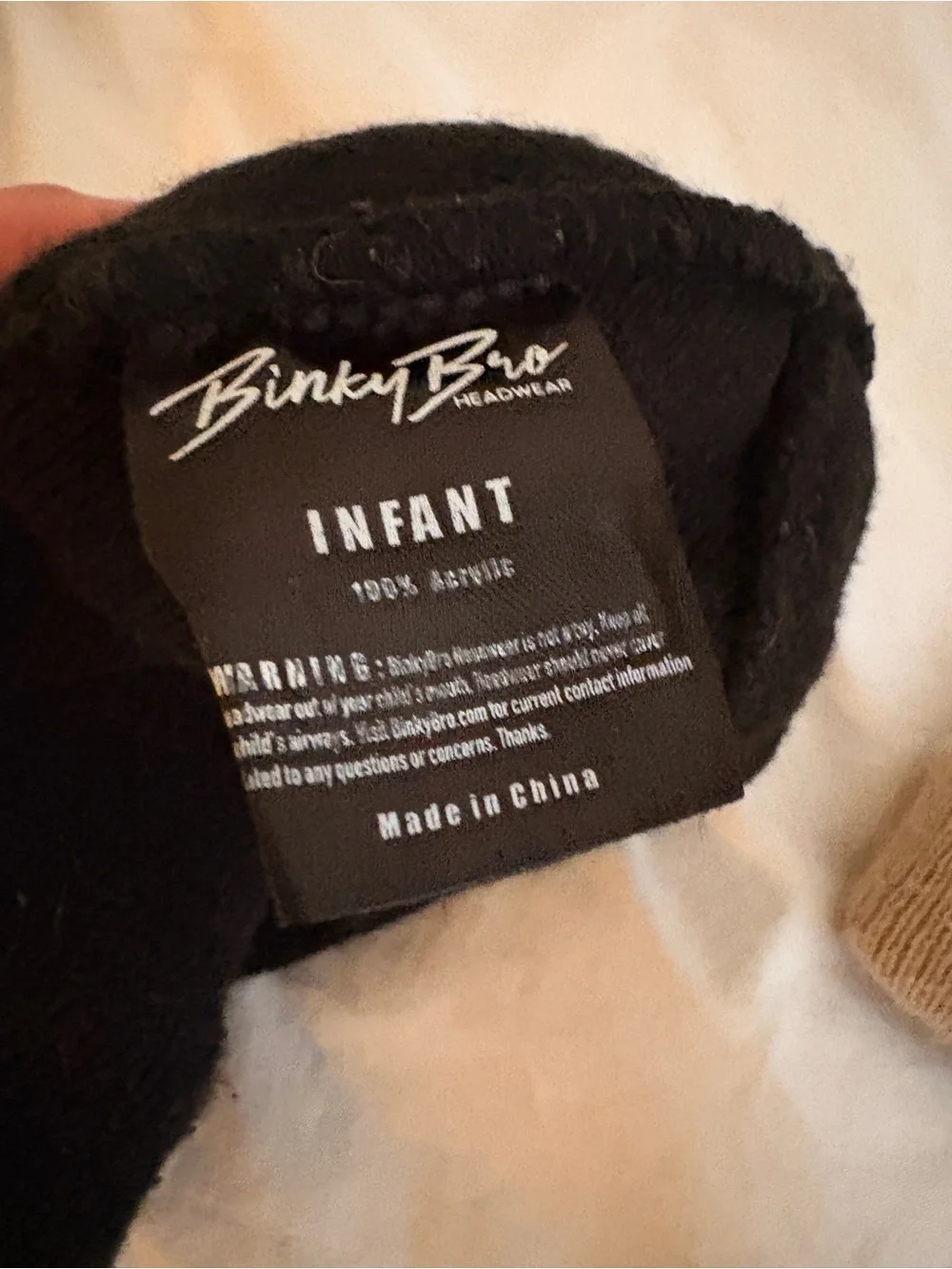 Binky bro infant Beanies - Black & Beige